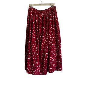 Super cute Coldwater Creek Red/Floral Skirt Size Small.